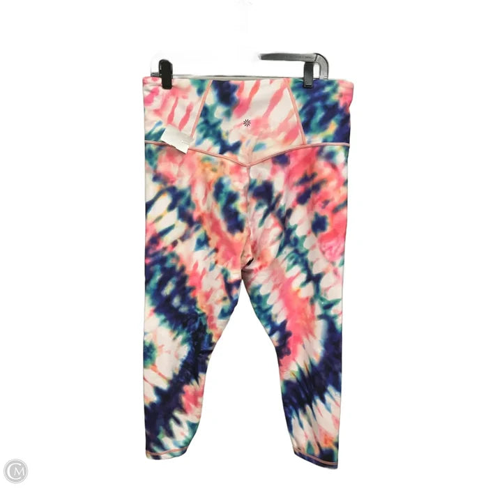 Athletic Capris By Athleta In Tie Dye Print, Size: 1x