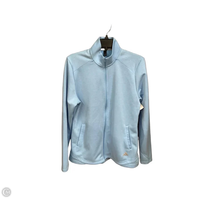 Athletic Jacket By Adidas In Blue, Size: L