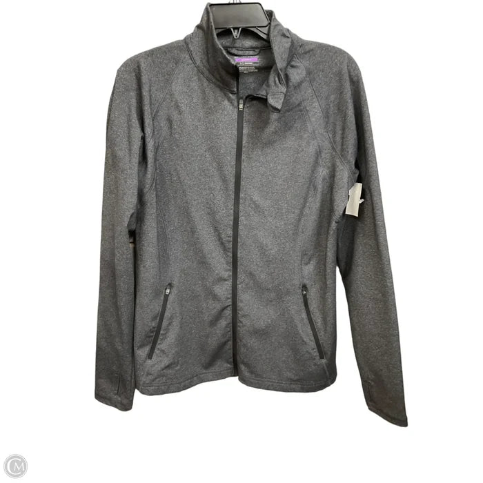 Athletic Jacket By Tek Gear In Grey, Size: L