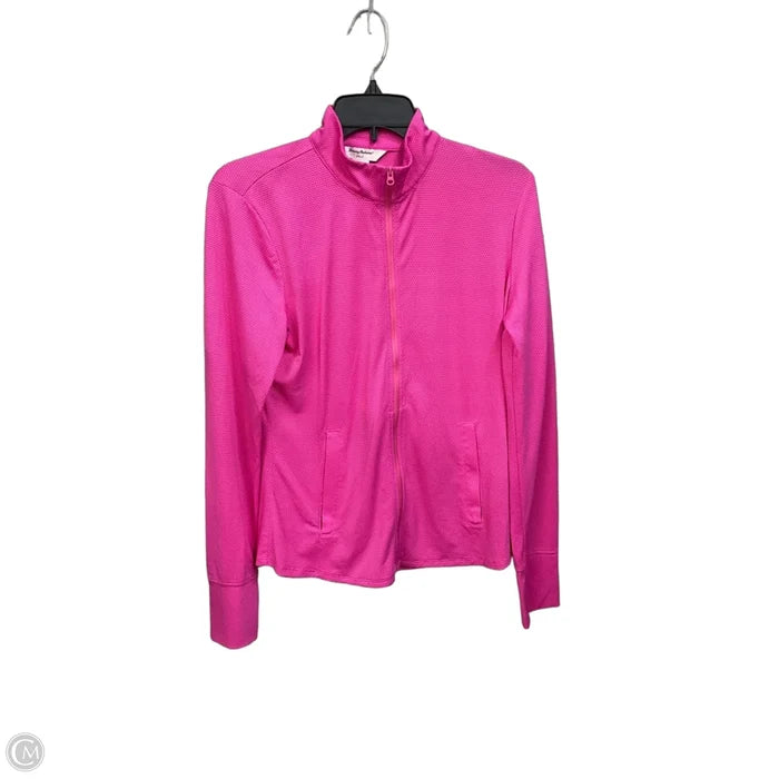 Athletic Jacket By Tommy Bahama In Pink, Size: M