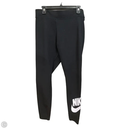 Athletic Leggings By Nike Apparel In Black, Size: L