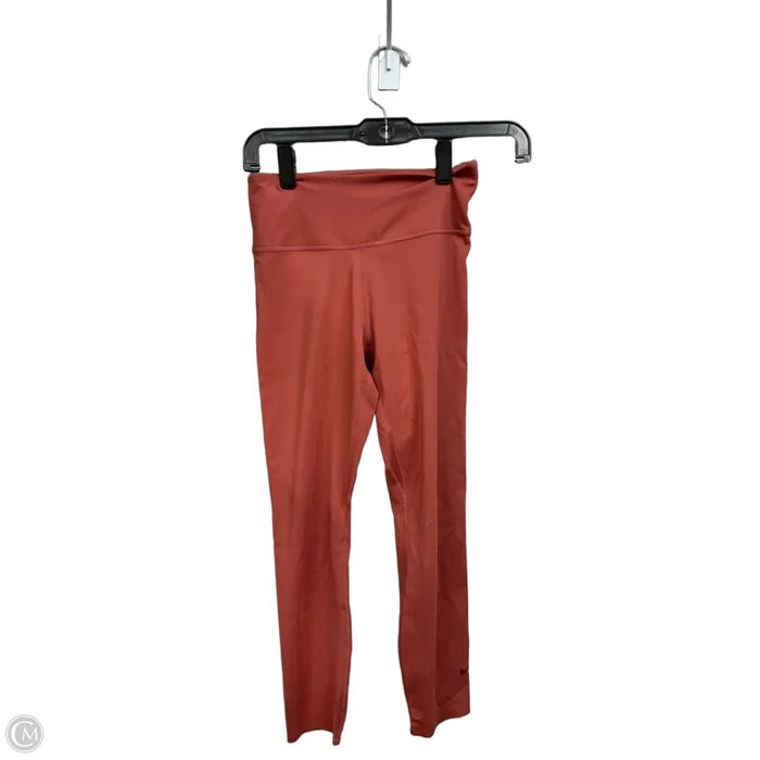 Athletic Leggings By Nike Apparel In Orange, Size: Xs