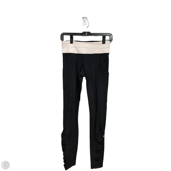 Athletic Leggings By Lululemon In Black & Pink, Size: 4