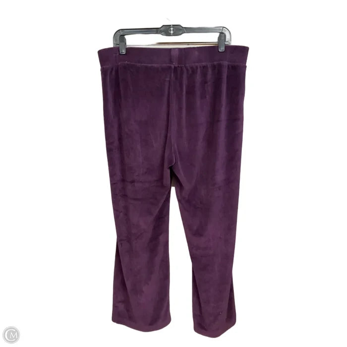Athletic Pants By Charter Club In Purple, Size: L