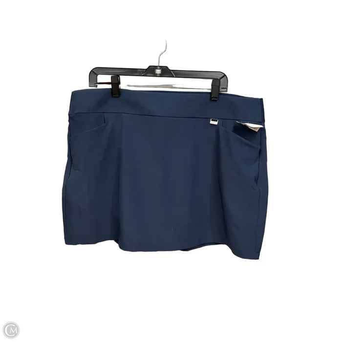 Athletic Skort By Greg Norman In Navy, Size: Xl