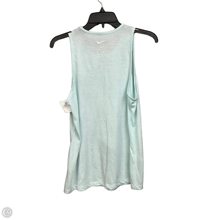 Athletic Tank Top By Nike Apparel In Aqua, Size: L