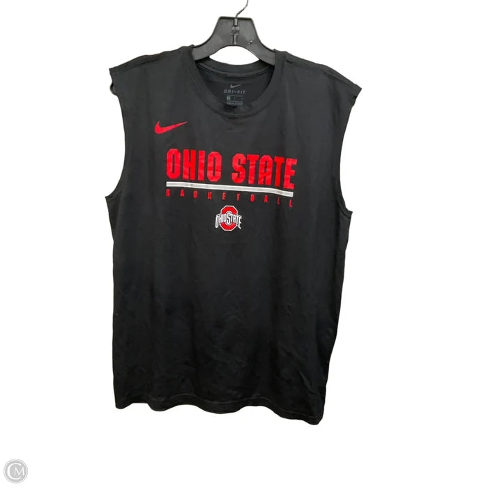 Athletic Tank Top By Nike Apparel In Black & Red, Size: L