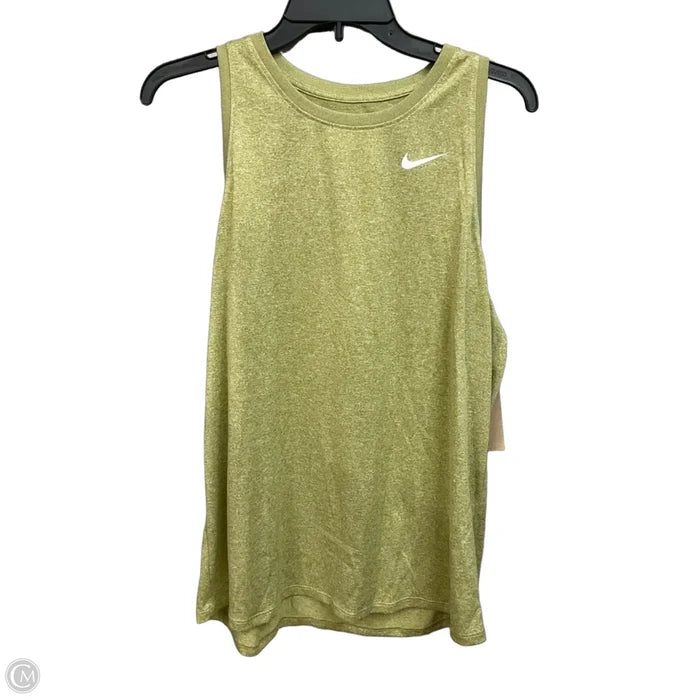 Athletic Tank Top By Nike Apparel In Green, Size: L