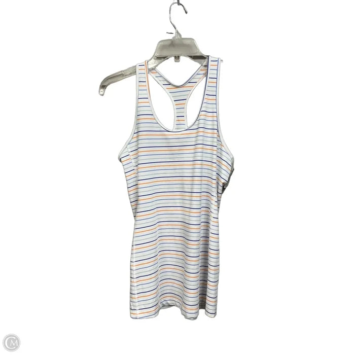Athletic Tank Top By Brooks In Striped Pattern, Size: M