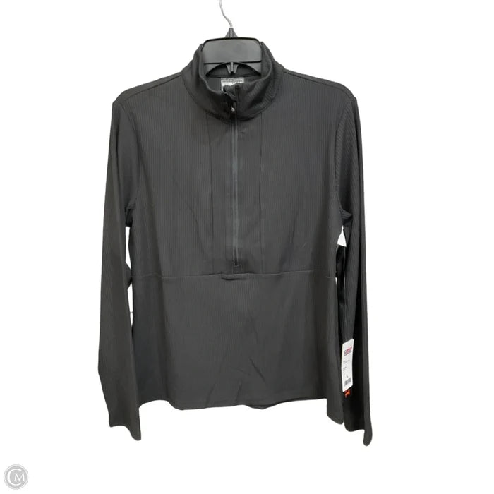 Athletic Top Long Sleeve Collar By 32 Degrees In Black, Size: L