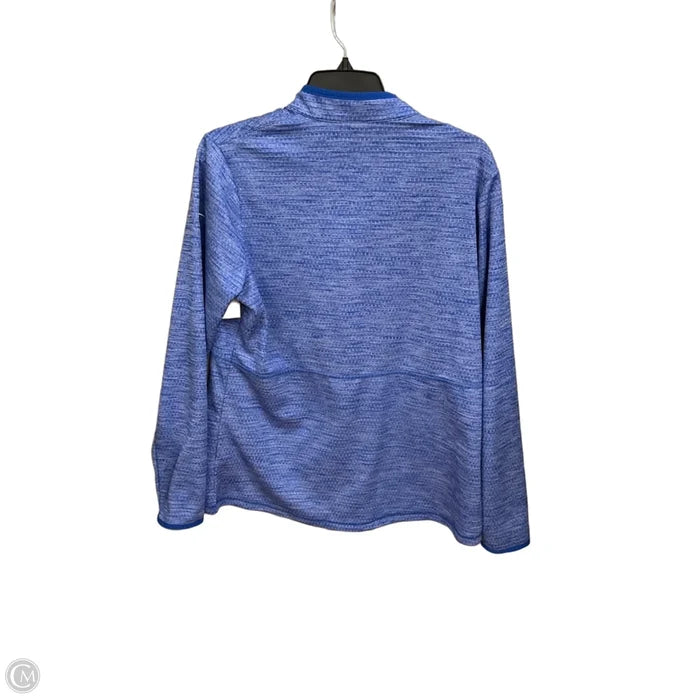 Athletic Top Long Sleeve Collar By Nike Apparel In Blue, Size: Xl