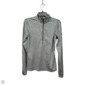 Athletic Top Long Sleeve Collar By Nike Apparel In Grey, Size: L