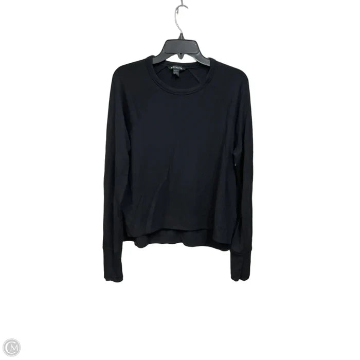 Athletic Top Long Sleeve Collar By Athleta In Black, Size: S