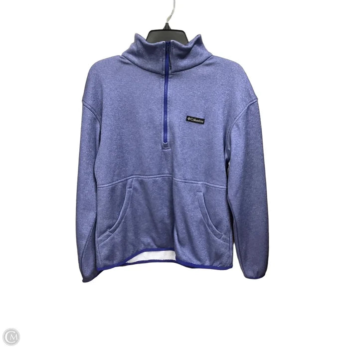 Athletic Top Long Sleeve Collar By Columbia In Blue, Size: M