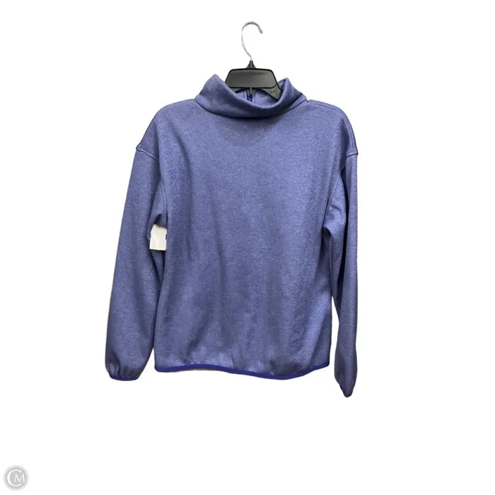 Athletic Top Long Sleeve Collar By Columbia In Blue, Size: M