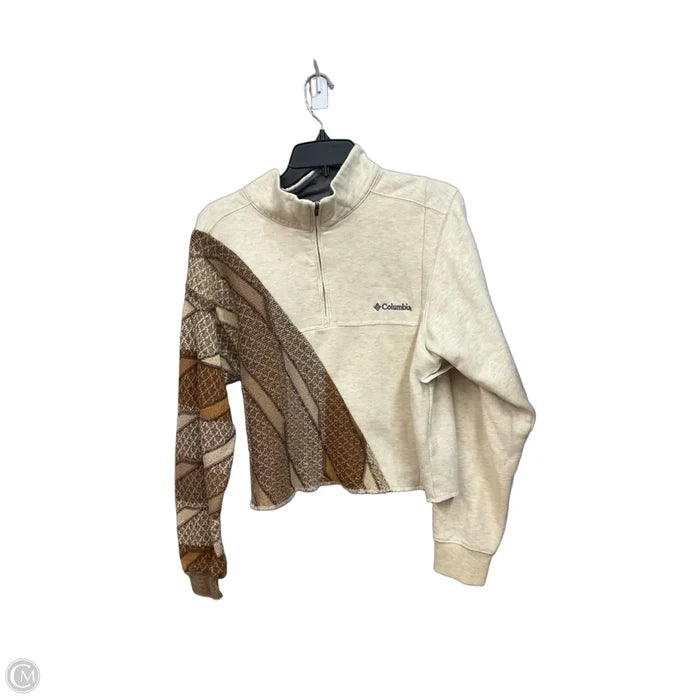 Athletic Top Long Sleeve Collar By Columbia In Tan, Size: Xxl