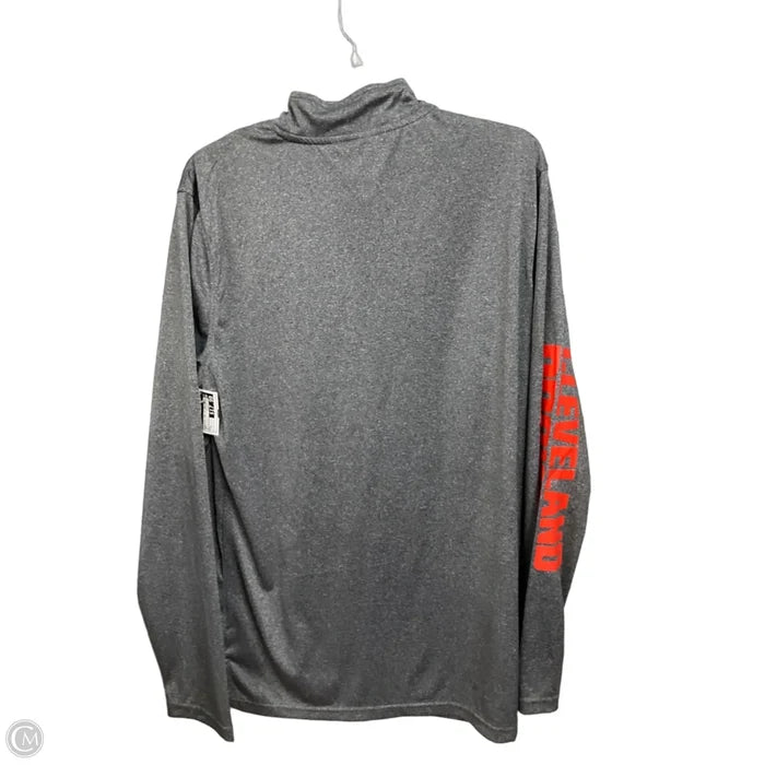 Athletic Top Long Sleeve Collar By Nfl In Grey, Size: L