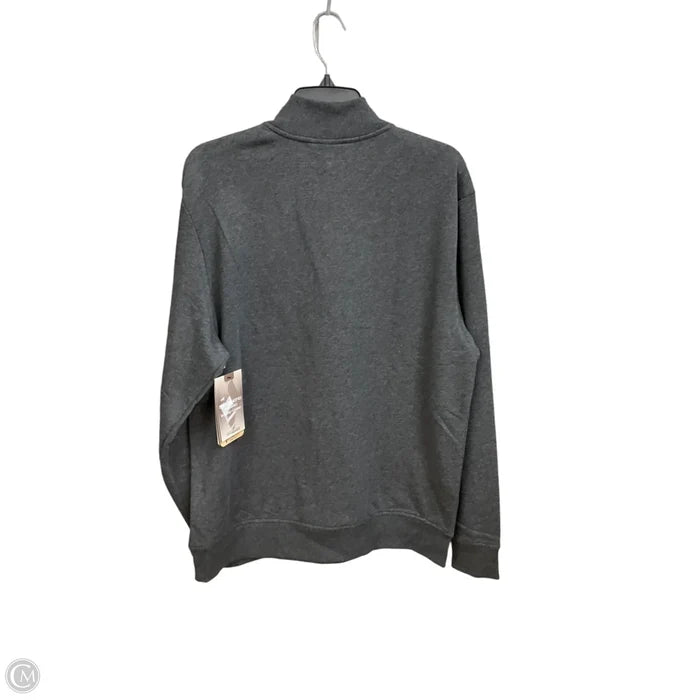 Athletic Top Long Sleeve Collar By Skechers In Grey, Size: L