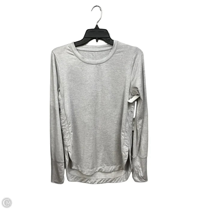 Athletic Top Long Sleeve Crewneck By Athleta In Grey, Size: S