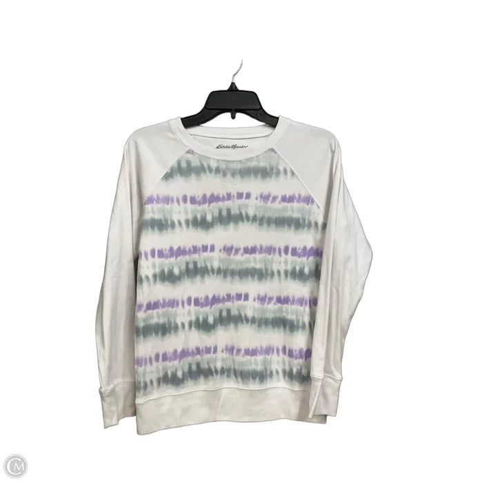 Athletic Top Long Sleeve Crewneck By Eddie Bauer In Tie Dye Print, Size: Xs