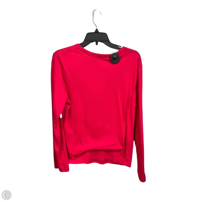 Athletic Top Long Sleeve Crewneck By Tek Gear In Pink, Size: Xl