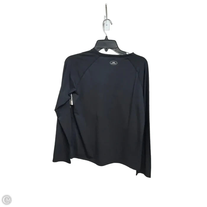 Athletic Top Long Sleeve Crewneck By Under Armour In Black, Size: L