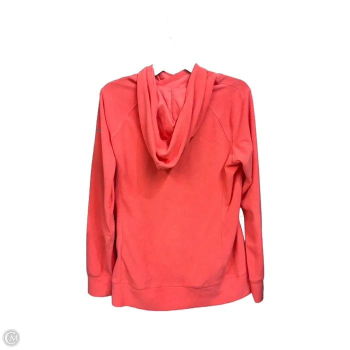 Athletic Top Long Sleeve Hoodie By Columbia In Coral, Size: L