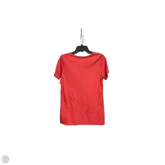 Athletic Top Short Sleeve By Nike Apparel In Red, Size: M