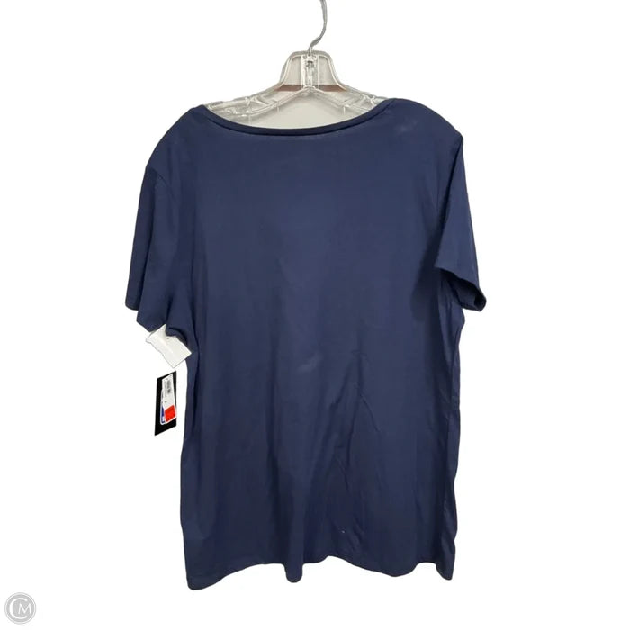 Athletic Top Short Sleeve By Clothes Mentor In Blue, Size: Xl
