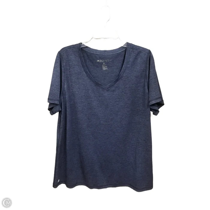 Athletic Top Short Sleeve By Ideology In Blue, Size: 2x
