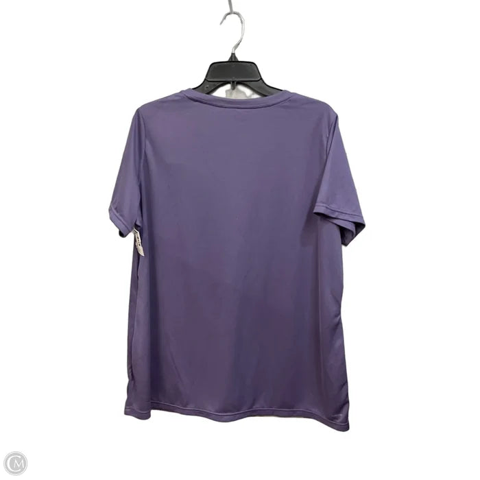 Athletic Top Short Sleeve By Adidas In Purple, Size: 2x