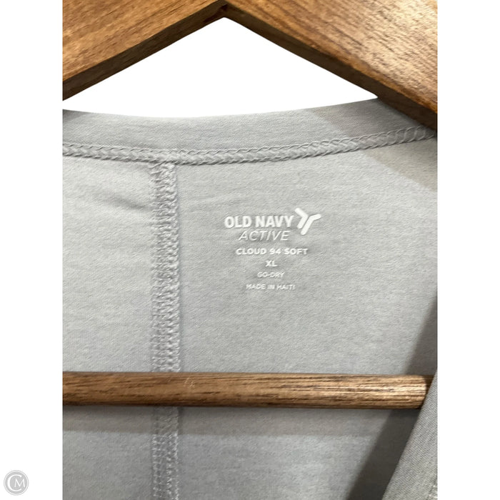 Athletic Top Short Sleeve By Old Navy In Grey, Size: Xl
