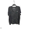 Athletic Top Short Sleeve By Under Armour In Black & Grey, Size: 3x