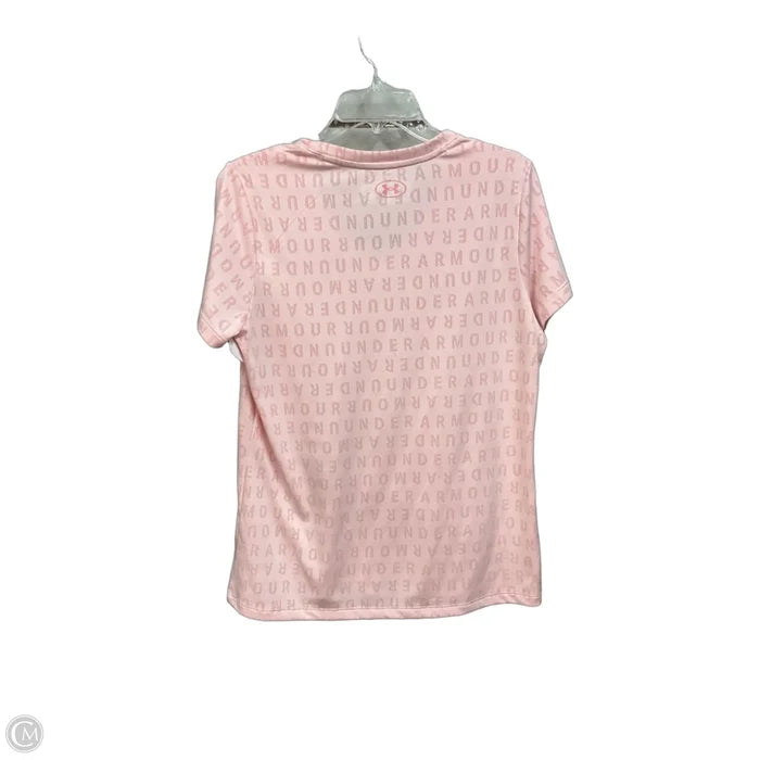 Athletic Top Short Sleeve By Under Armour In Pink, Size: L