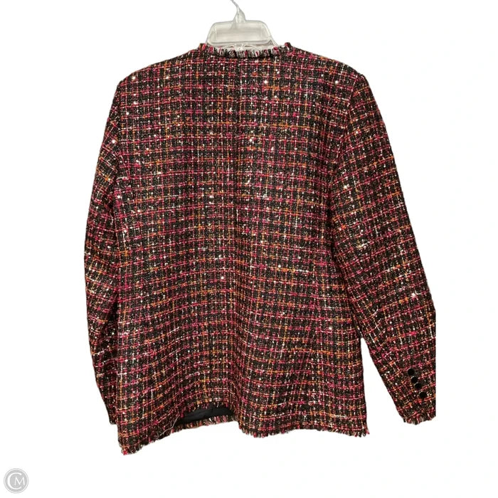 Blazer By Ann Taylor In Plaid Pattern, Size: M