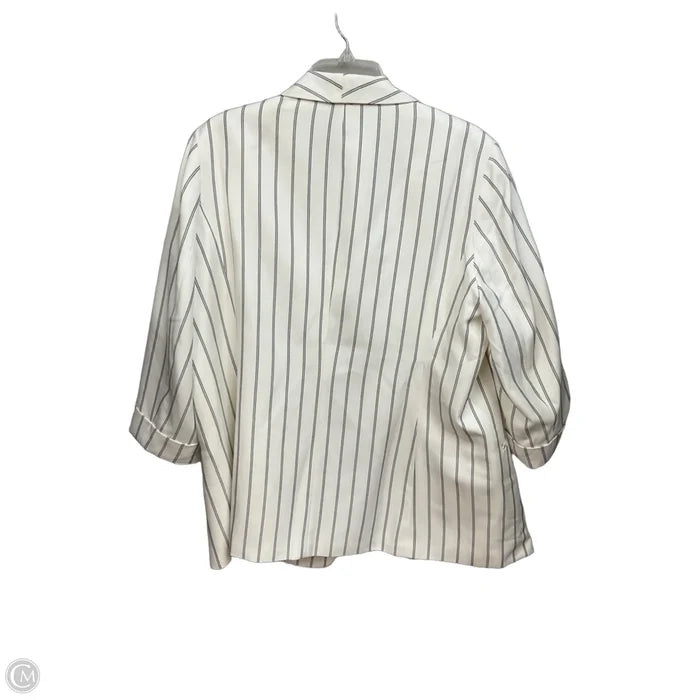 Blazer By Anne Klein In Striped Pattern, Size: Xl