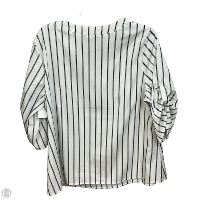 Blouse 3/4 Sleeve By Bloomchic In Striped Pattern, Size: Xl