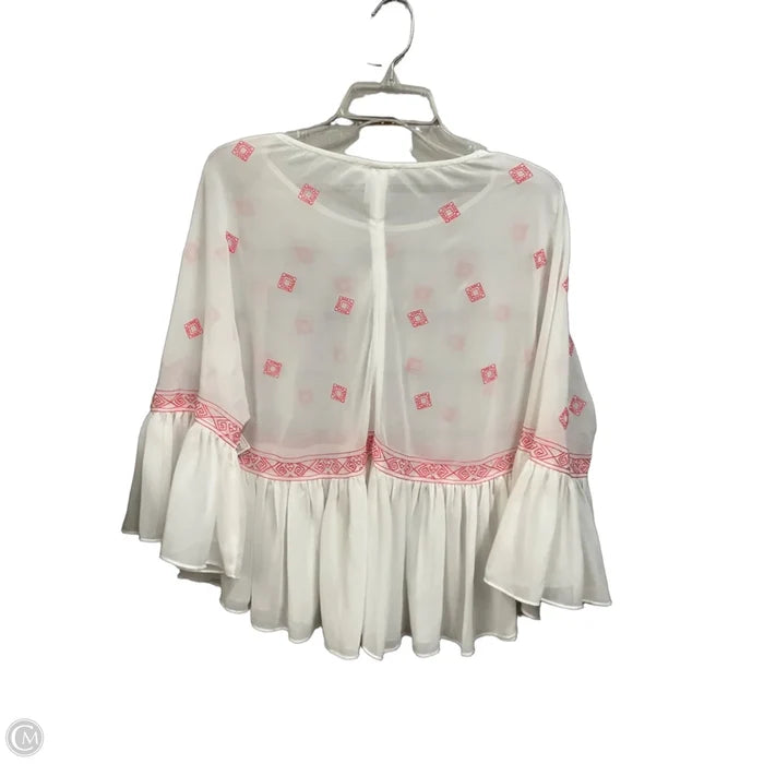 Blouse 3/4 Sleeve By Esley In White, Size: M