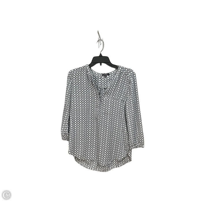 Blouse 3/4 Sleeve By Not Your Daughters Jeans In Black & White, Size: S
