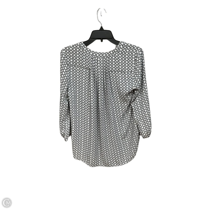 Blouse 3/4 Sleeve By Not Your Daughters Jeans In Black & White, Size: S