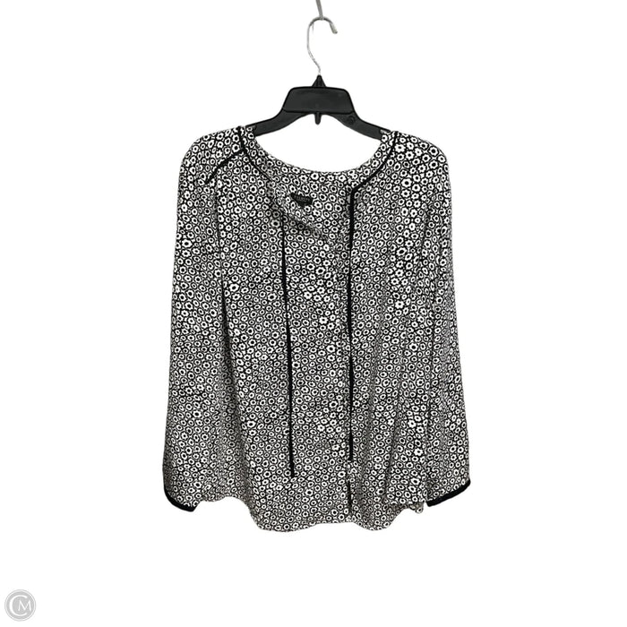 Blouse 3/4 Sleeve By Talbots In Black & White, Size: 2x