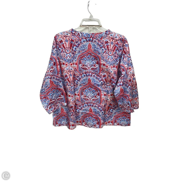 Blouse 3/4 Sleeve By Talbots In Paisley Print, Size: 2x