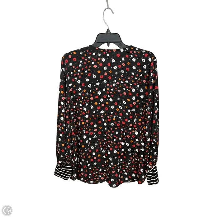 Blouse Long Sleeve By Cabi In Floral Print, Size: L