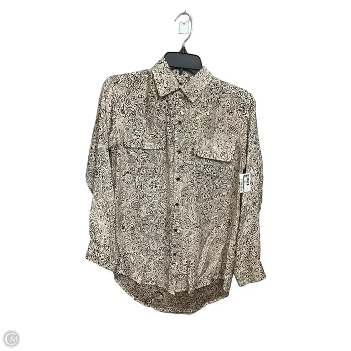 Blouse Long Sleeve By Cabi In Multi-colored, Size: Xs