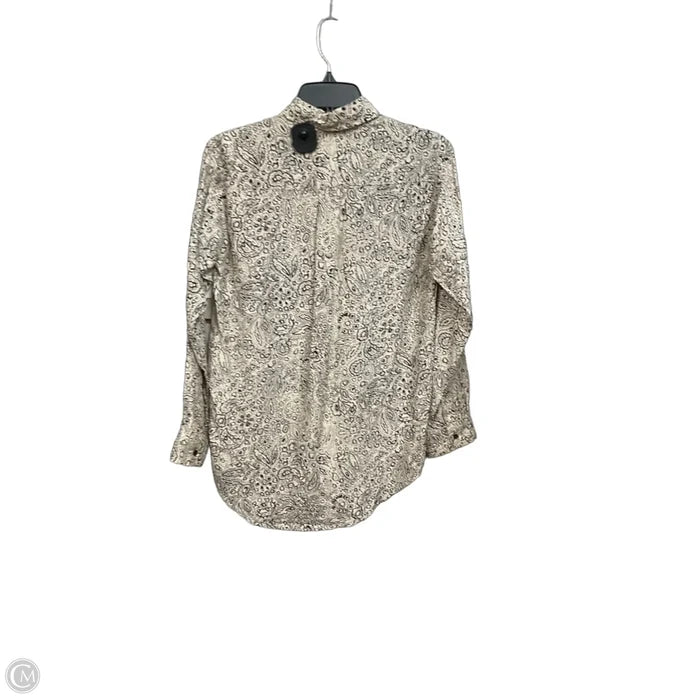 Blouse Long Sleeve By Cabi In Multi-colored, Size: Xs