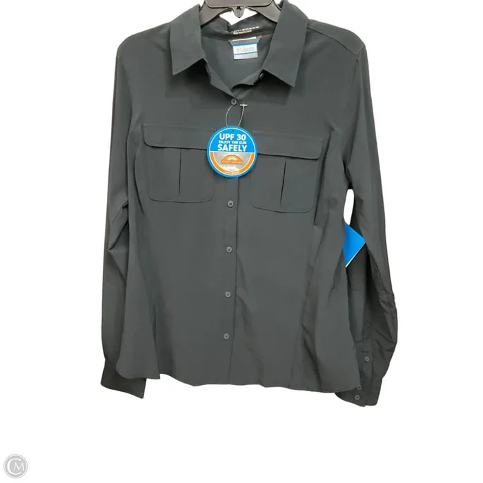 Blouse Long Sleeve By Columbia In Black, Size: L