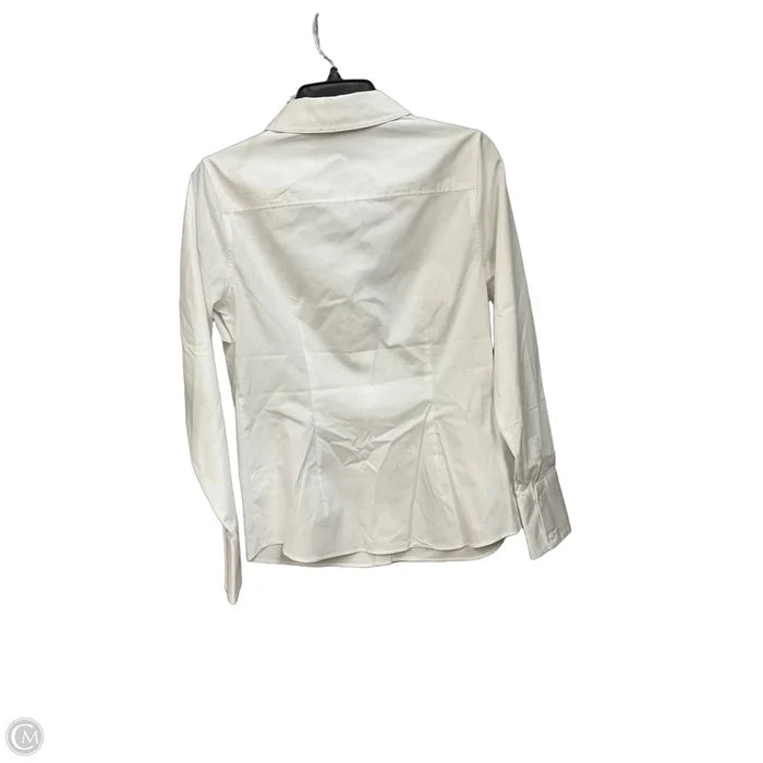 Blouse Long Sleeve By Express In White, Size: M