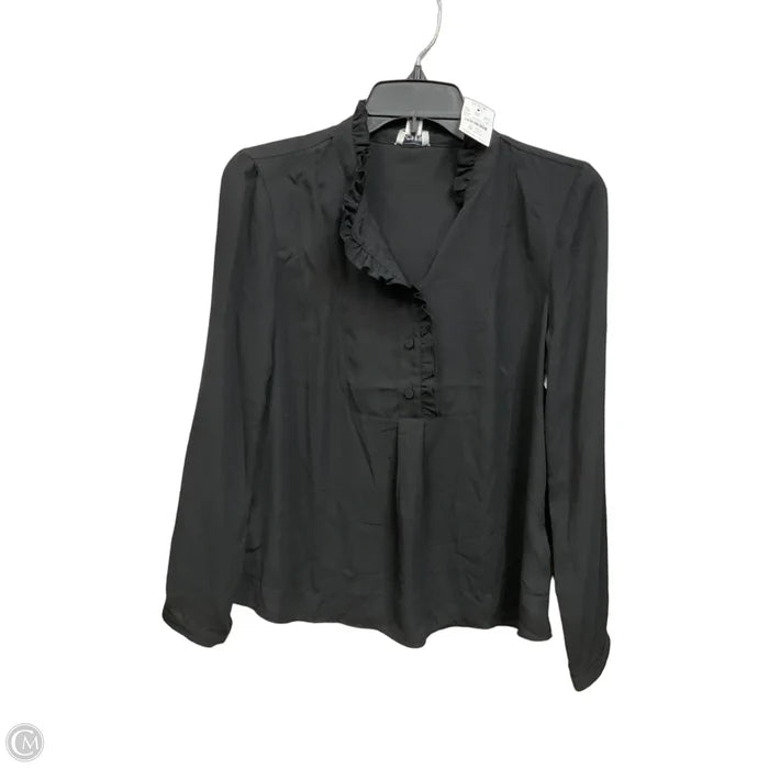 Blouse Long Sleeve By J. Crew In Black, Size: Sp
