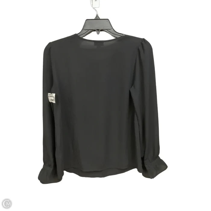 Blouse Long Sleeve By J. Crew In Black, Size: Xs