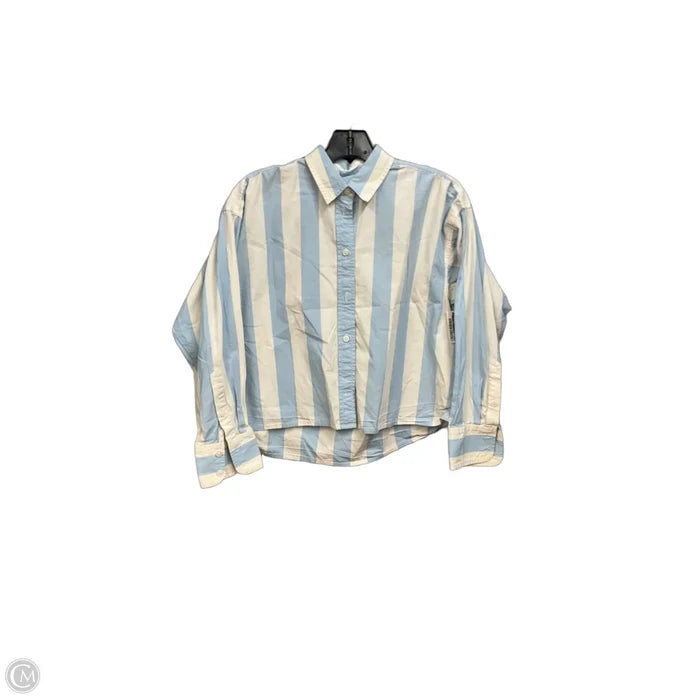 Blouse Long Sleeve By J. Crew In Blue, Size: S